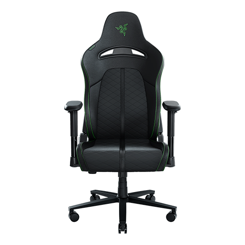 RAZER ENKI X ESSENTIAL GAMING CHAIR FOR ALL DAY COMFORT (BLACK/GREEN) - DataBlitz