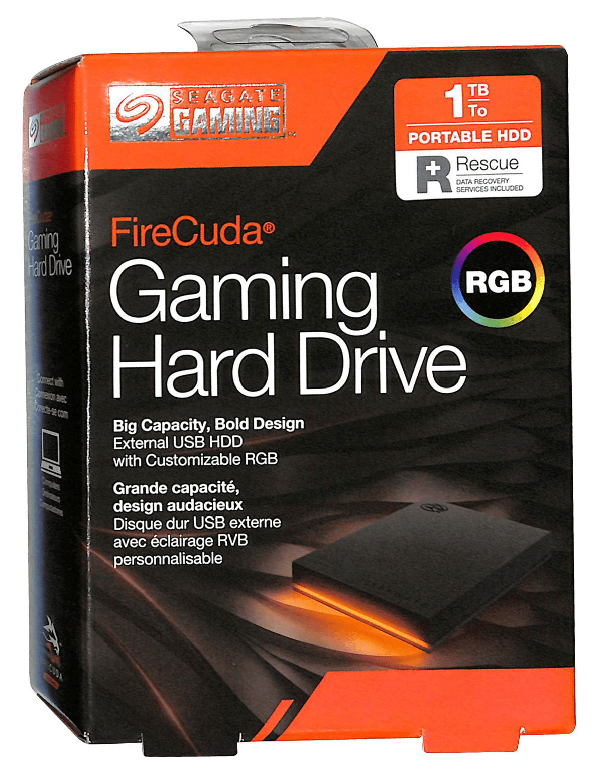 SEAGATE FIRECUDA USB 3.0 1TB PORTABLE EXTERNAL GAMING HARD DRIVE WITH RAZER CHROMA RGB (STKL1000400) - DataBlitz