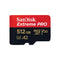 Sandisk Extreme Pro 512GB 200MB/S MICROSDXC UHS-1 Card With Adapter (SDSQXCD-512G-GN6MA) - DataBlitz