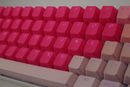 TAIHAO RUBBER DOUBLE SHOT BACKLIT GAMING KEYCAPS SET FOR CHERRY MX SWITCH TYPE (42-KEYS) (NEON PINK) - DataBlitz