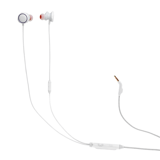 JBL QUANTUM 50 WIRED IN-EAR GAMING HEADSET W/ VOLUME SLIDER & MIC MUTE (WHITE) - DataBlitz