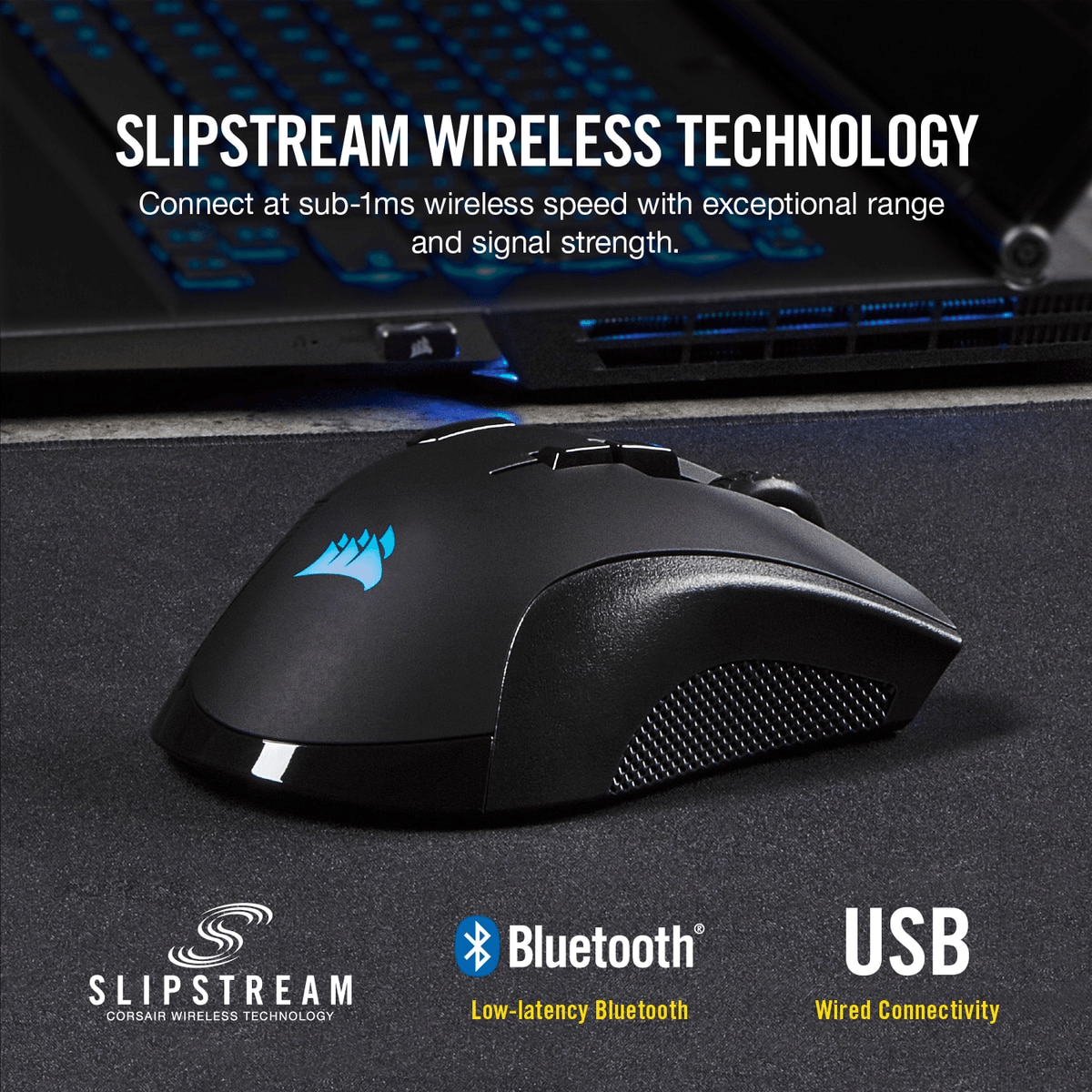 CORSAIR IRONCLAW RGB WIRELESS RECHARGEABLE GAMING MOUSE WITH SLIPSTREAM TECHNOLOGY - DataBlitz