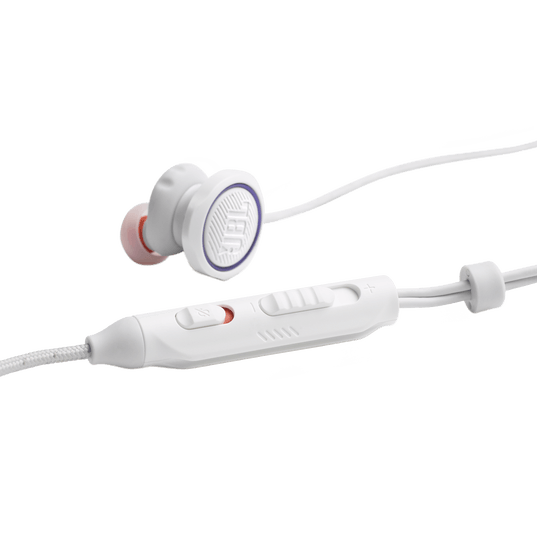 JBL QUANTUM 50 WIRED IN-EAR GAMING HEADSET W/ VOLUME SLIDER & MIC MUTE (WHITE) - DataBlitz