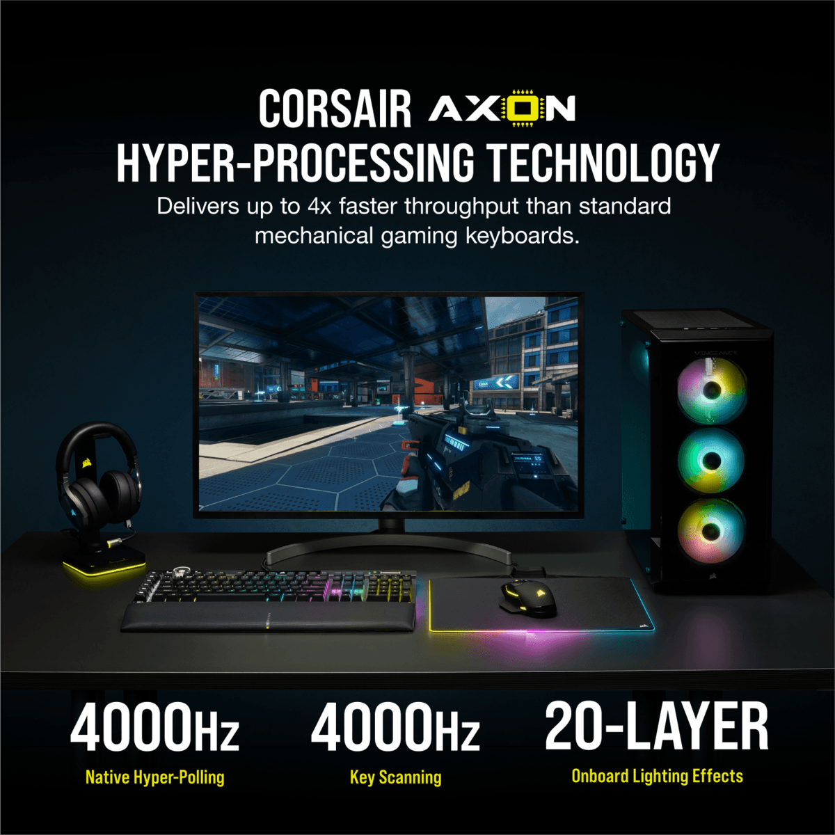 CORSAIR K100 RGB MECHANICAL GAMING KEYBOARD (CHERRY MX SPEED) - DataBlitz