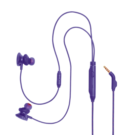 JBL QUANTUM 50 WIRED IN-EAR GAMING HEADSET W/ VOLUME SLIDER & MIC MUTE (PURPLE) - DataBlitz