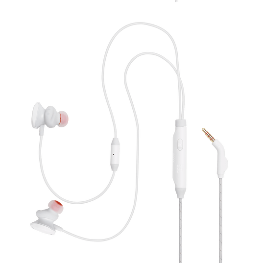 JBL QUANTUM 50 WIRED IN-EAR GAMING HEADSET W/ VOLUME SLIDER & MIC MUTE (WHITE) - DataBlitz