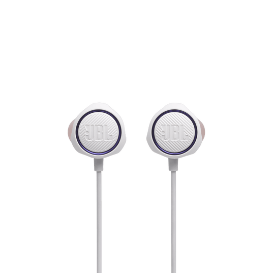 JBL Quantum 50 Wired In-Ear Gaming Headset W/ Volume Slider Mic Mute (White)