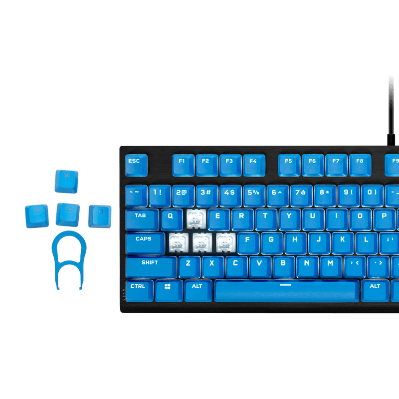 CORSAIR PBT DOUBLE-SHOT PRO KEYCAP MOD KIT (ELGATO BLUE) - DataBlitz