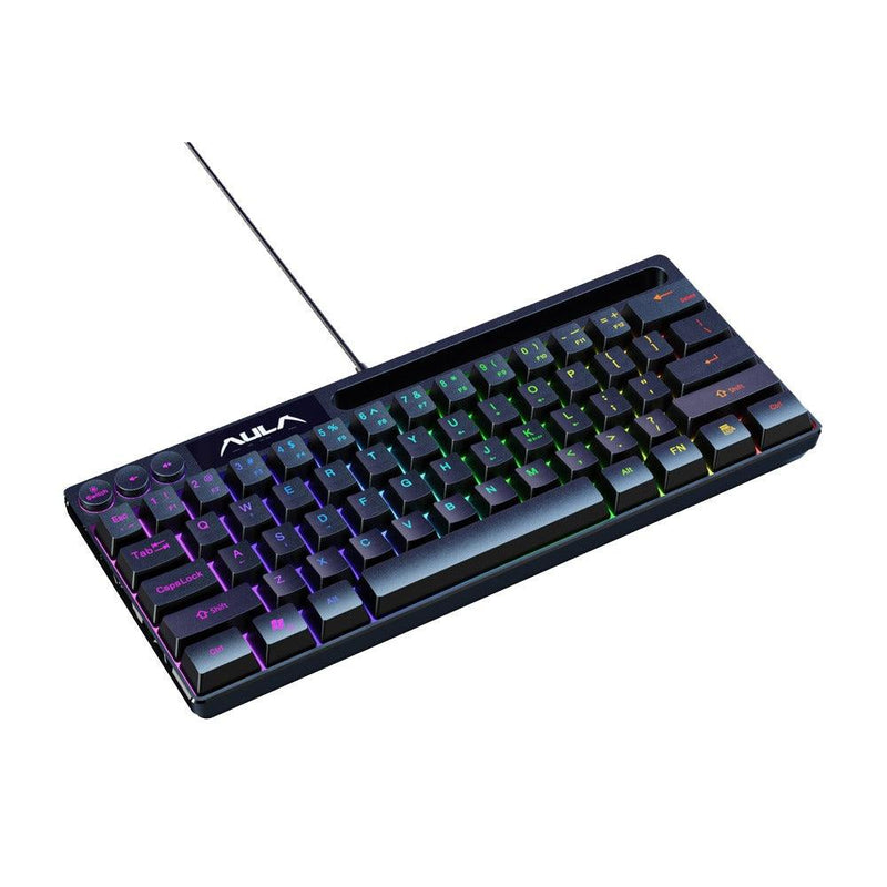 Aula Wind F3061 Membrane RGB TKL Wired Silicone Keyboard (Black) - DataBlitz