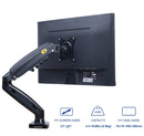 North Bayou F80 Gas-Strut Flexi Mount Desktop 17-30 Inch Monitor Arm (Black) - New Packaging - DataBlitz