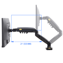 North Bayou F80 Gas-Strut Flexi Mount Desktop 17-30 Inch Monitor Arm (Black) - DataBlitz