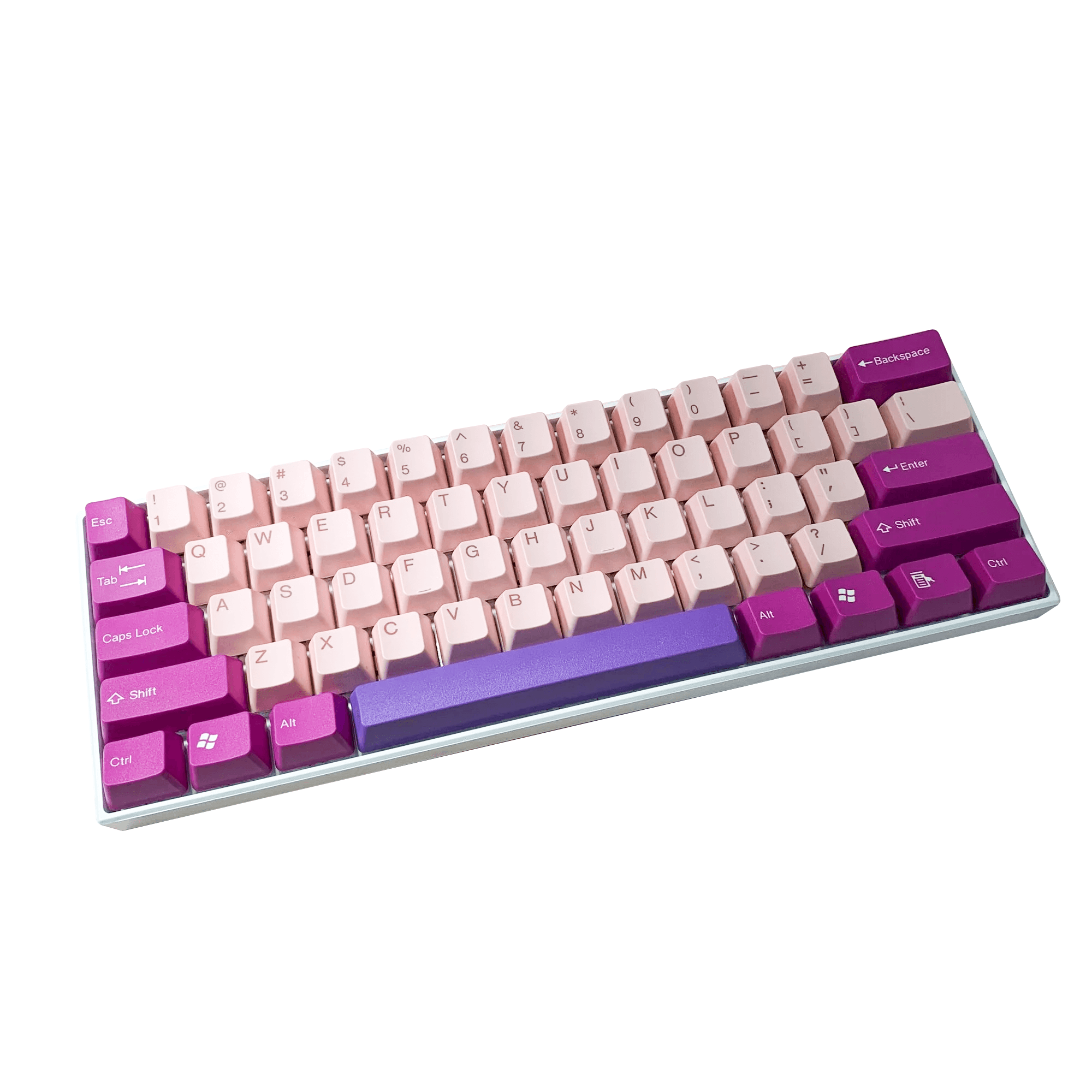 TAIHAO DOUBLE SHOT ABS KEYCAPS SET FOR CHERRY MX SWITCH (104-KEYS) (PINK/RASPBERRY) (C01PK301) - DataBlitz