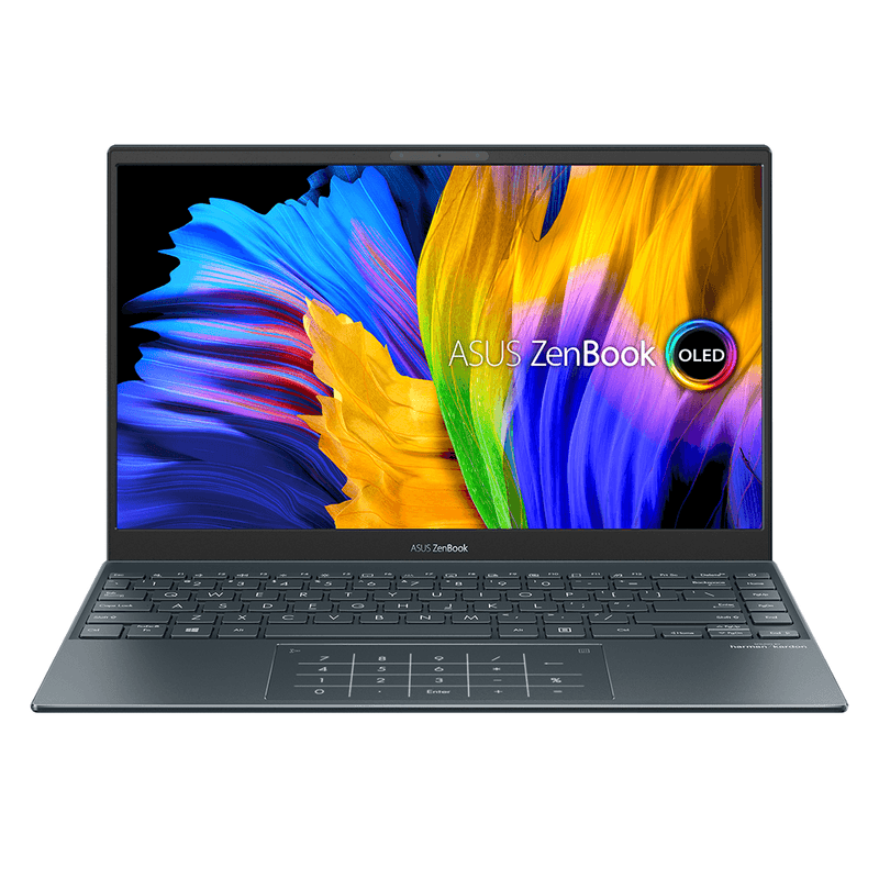 ASUS ZENBOOK 13 OLED  UX325EA-KG666WS LAPTOP (PINE GREY) | 13.3" FHD | i5-1135G7 | 16GB LPDDR4X | 512B SSD | IRIS XE | WIN11 + MS OFFICE HOME & STUDENT 2021 + SLEEVE + USB-A TO RJ45 GIGABIT ADAPTER + USB-C TO AUDIO JACK ADAPTER - DataBlitz