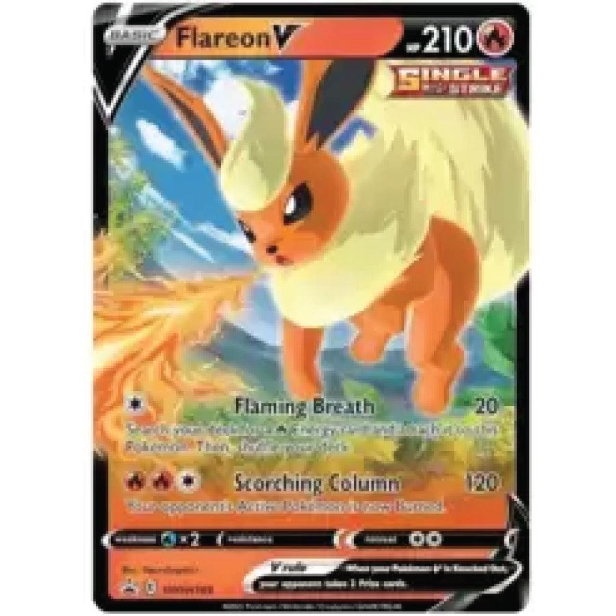POKEMON TRADING CARD GAME SWORD & SHIELD EEVEE EVOLUTIONS TIN FALL 2021 FLAREON V SINGLE STRIKE (210-80905) - DataBlitz