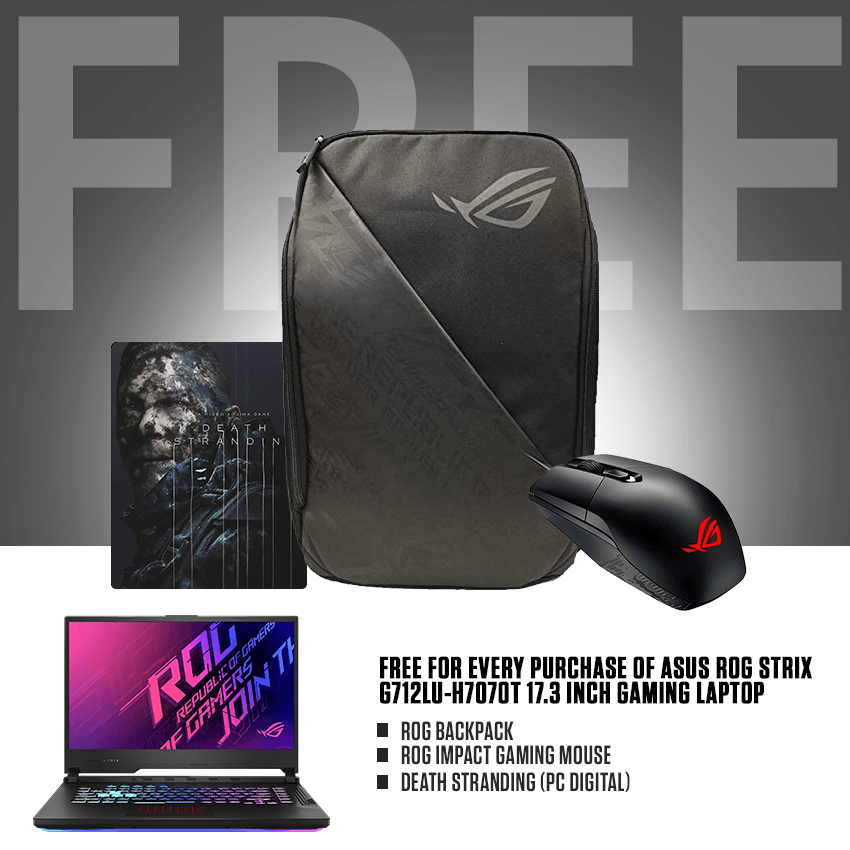 ASUS ROG STRIX G712LU-H7070T 17.3" GAMING LAPTOP+DEATH STRANDING (PC DIGITAL) - DataBlitz