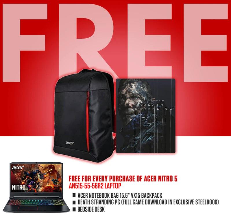ACER NITRO 5 AN515-55-56R2 15.6" LAPTOP + ACER NOTEBOOK BAG 15.6 VX15 BACKPACK + BEDSIDE DESK + DEATH STRANDING (PC-DIGITAL) - DataBlitz