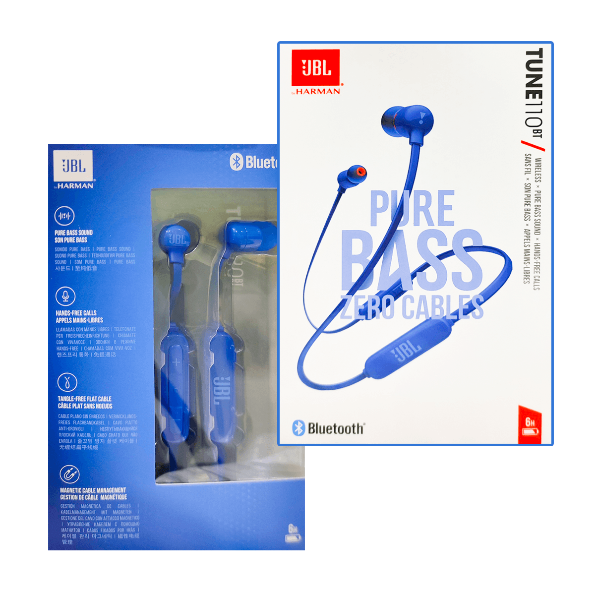 JBL T110BT WIRELESS IN-EAR HEADPHONES (BLUE) - DataBlitz