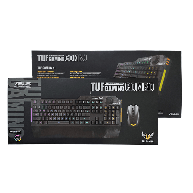 MOUSE M3 TUF OPTICAL WIRED & K1 COMBO MECHANICAL GAMING KEYBOARD ASUS