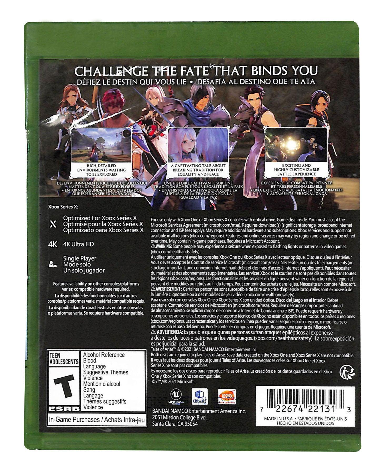 XBOXSX TALES OF ARISE (US) (ENG/FR/SP) - DataBlitz