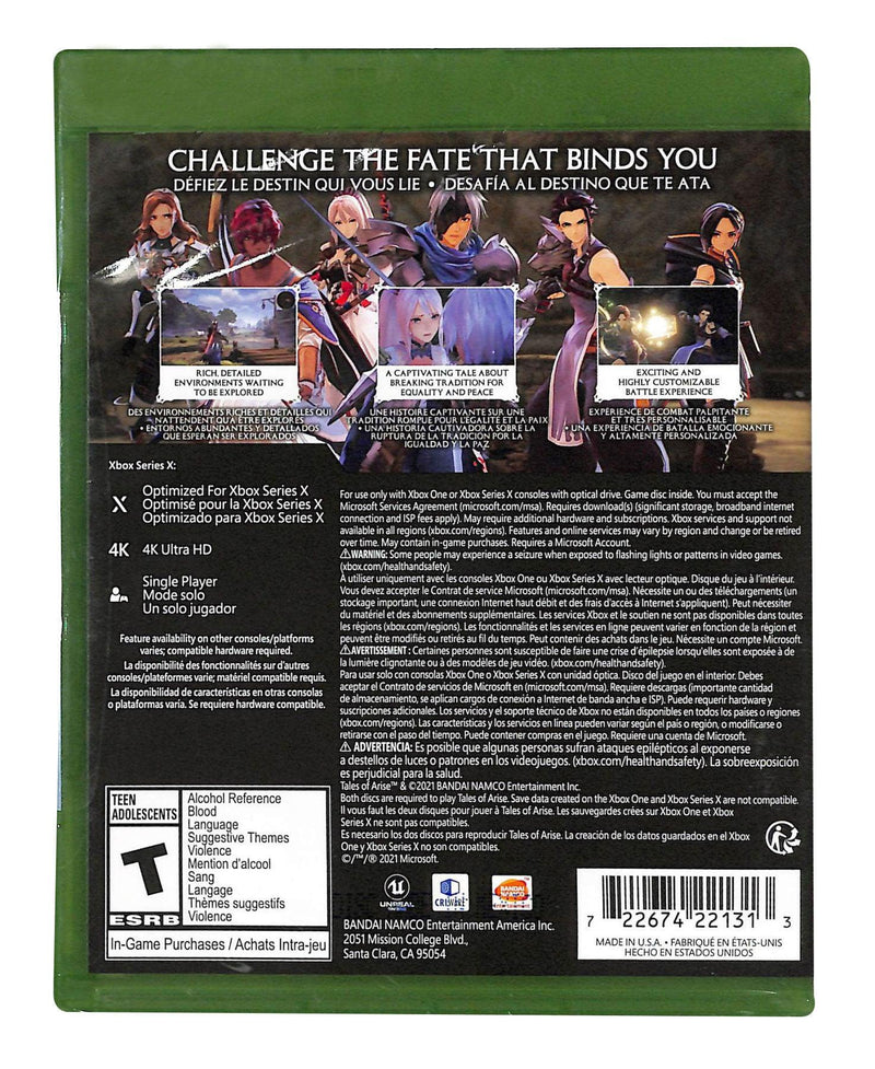 XBOXSX TALES OF ARISE (US) (ENG/FR/SP) - DataBlitz