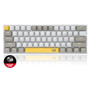 REDRAGON LAKSHMI K606 DETACHABLE WIRE MECHANICAL KEYBOARD (YELLOW WHITE GREY) DUST-PROOF BROWN SWITCH - DataBlitz