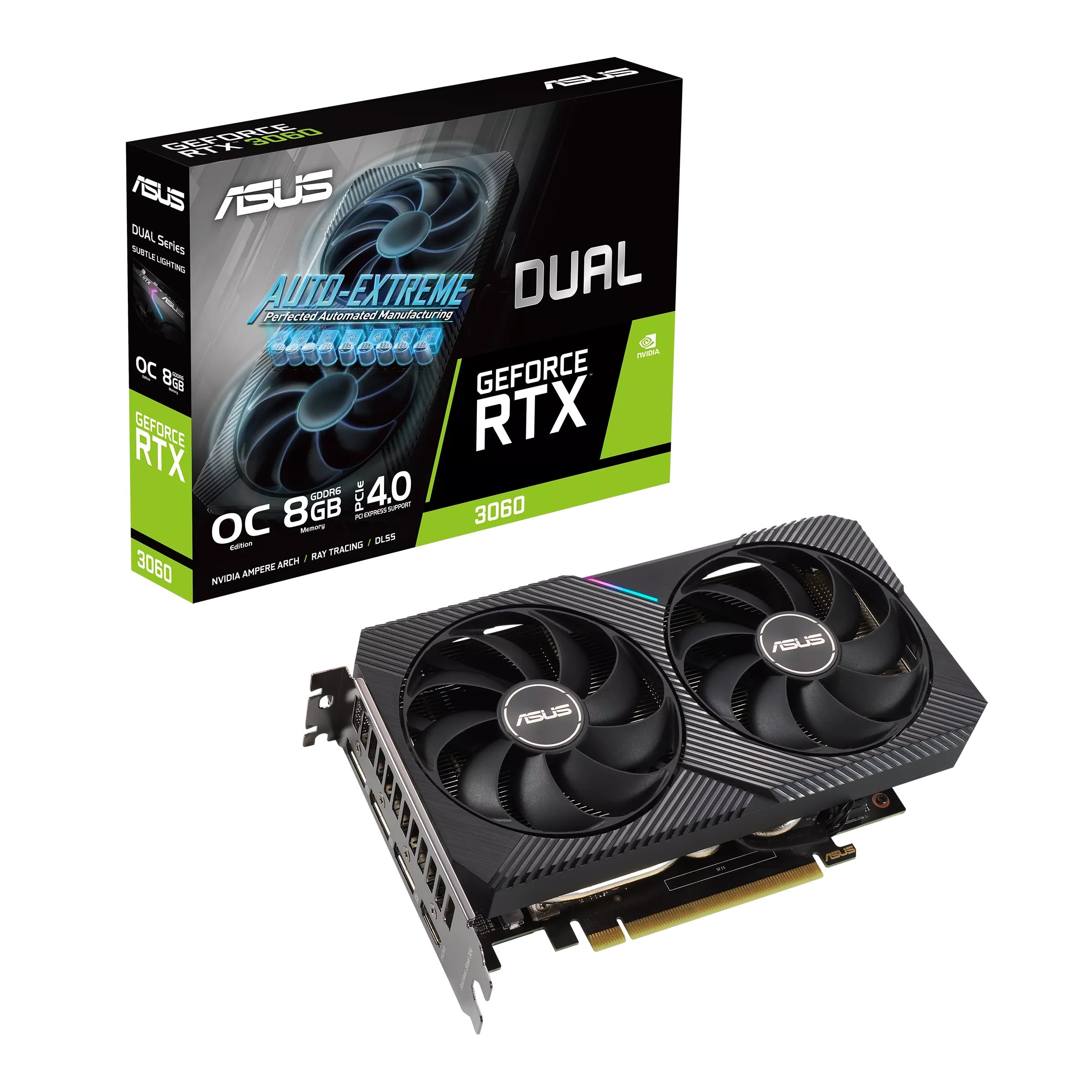 Asus Dual GeForce RTX 3060 OC 8G PCIE 4.0 GDDR6 Graphics Card (Black)