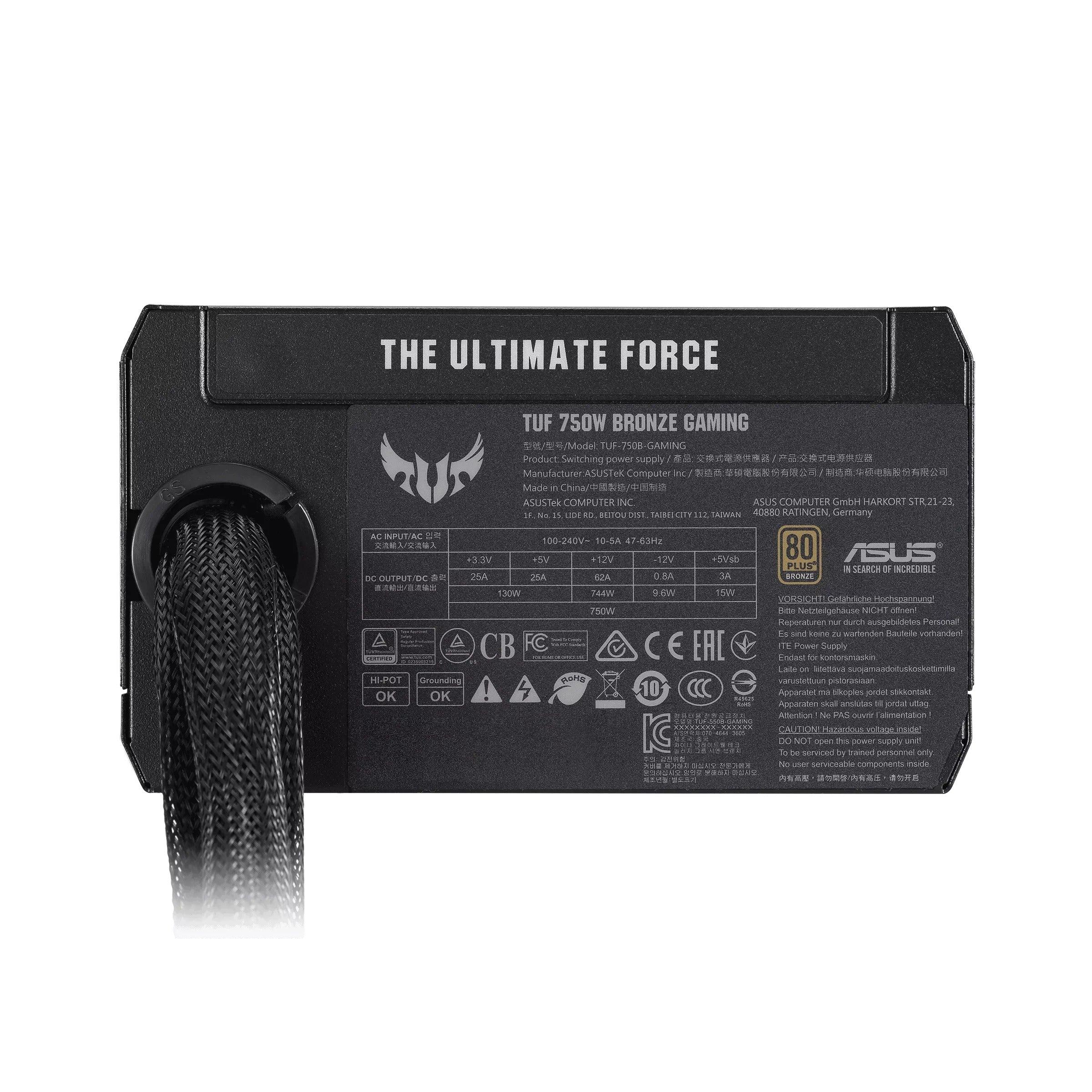 ASUS TUF Gaming 750W Bronze Power Supply - DataBlitz