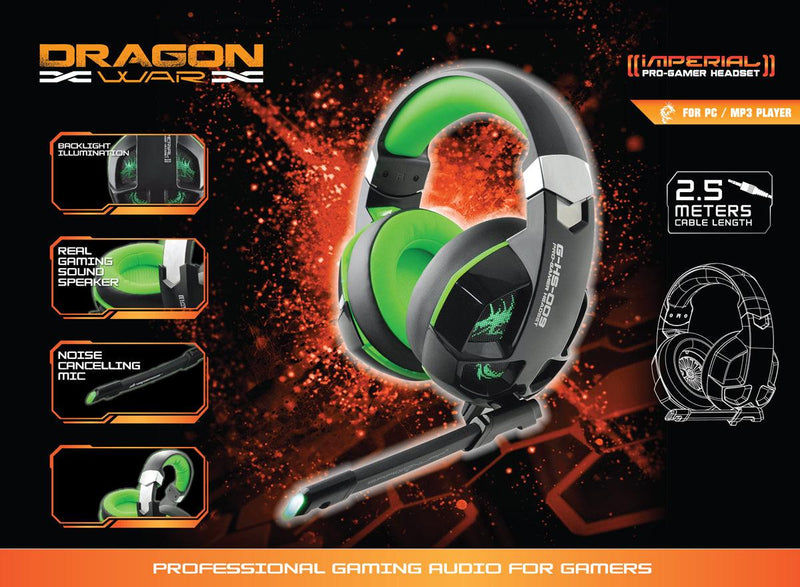 Elephant Dragonwar Imperial Gaming Headset (G-HS-009-Black) - DataBlitz