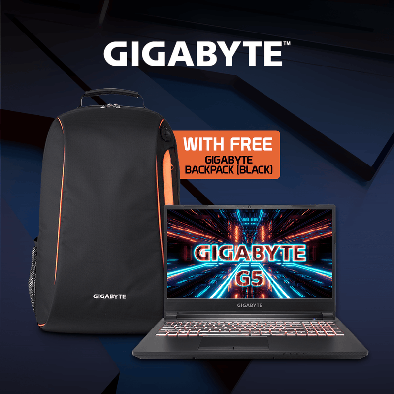 GIGABYTE G5 KC-5PH2130SH 15.6" GAMING LAPTOP + GIGABYTE BACKPACK (BLACK) - DataBlitz