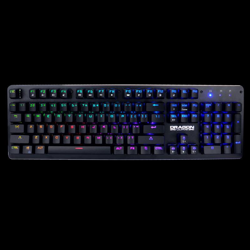 DRAGONWAR TRICERATOPS FULL RGB WIRED MECHANICAL KEYBOARD ( BLUE SWITCHES) (GK-016-ENG) - DataBlitz