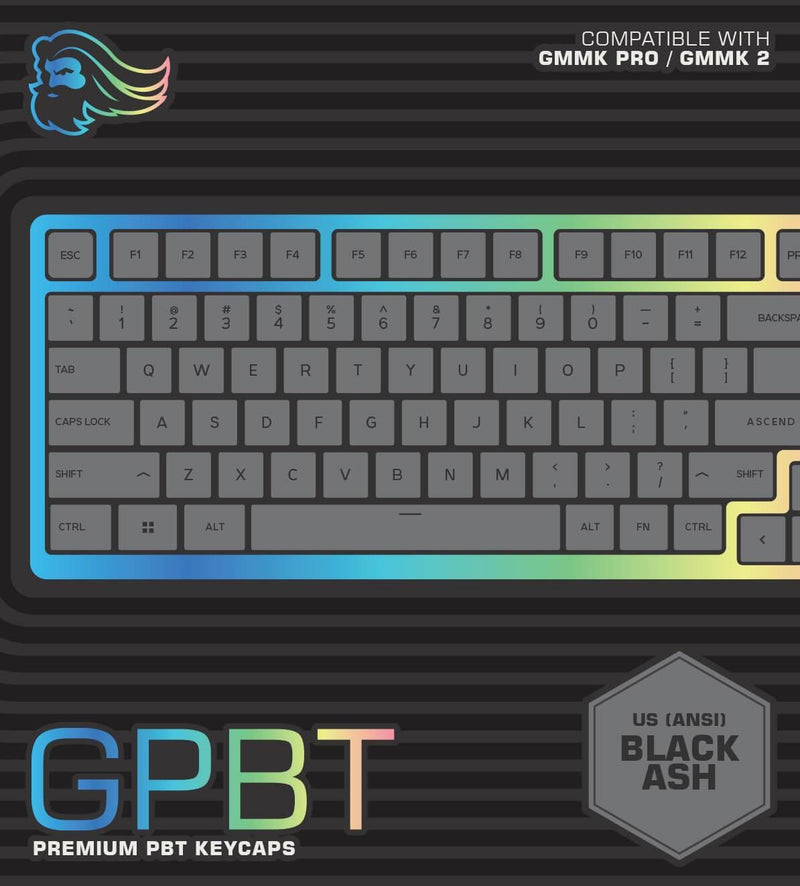 GLORIOUS PREMIUM PBT KEYCAPS (BLACK ASH) - DataBlitz