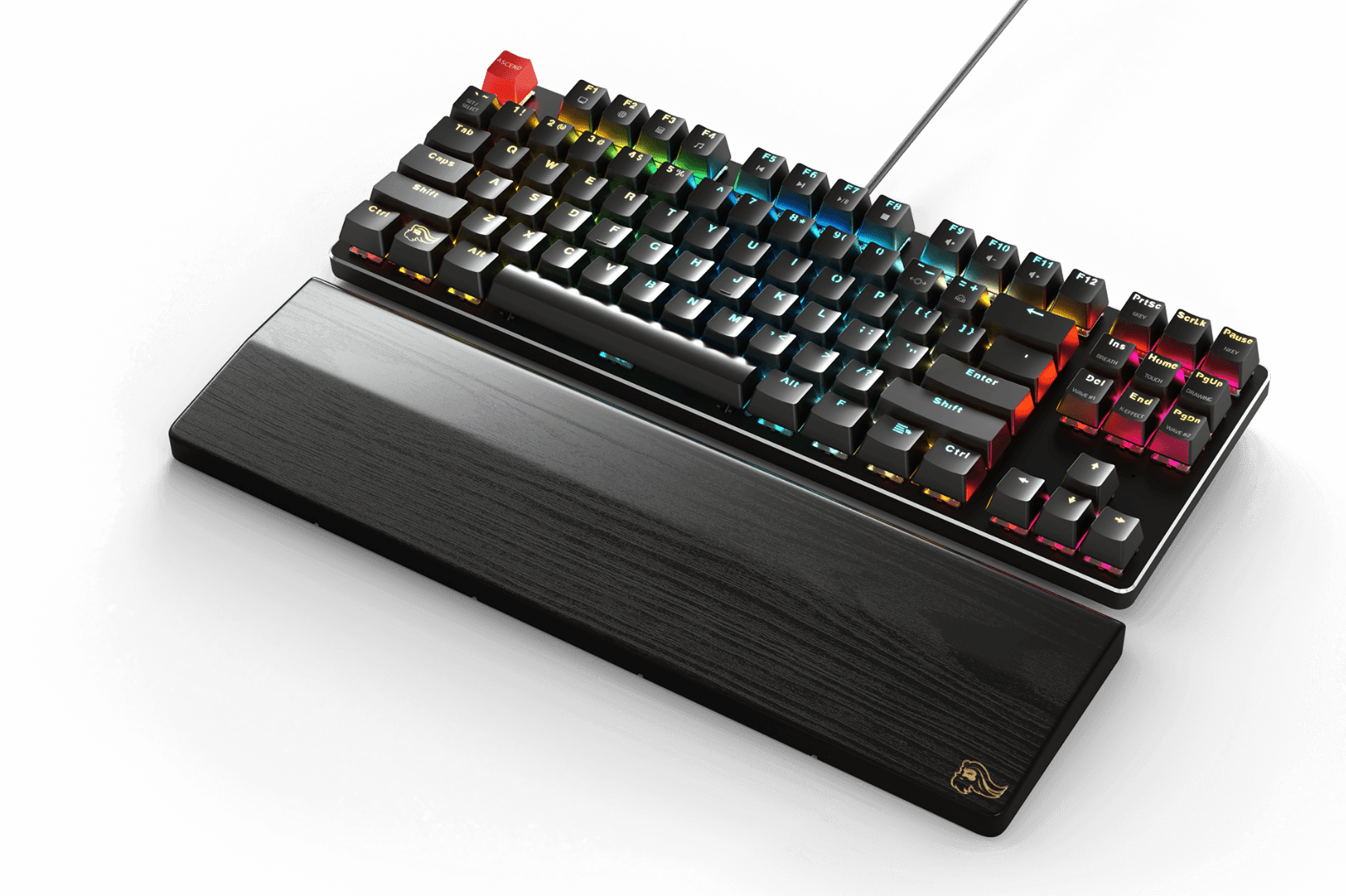GLORIOUS PC GAMING RACE WOODEN KEYBOARD WRIST REST FITS TENKEYLESS (ONYX) - DataBlitz