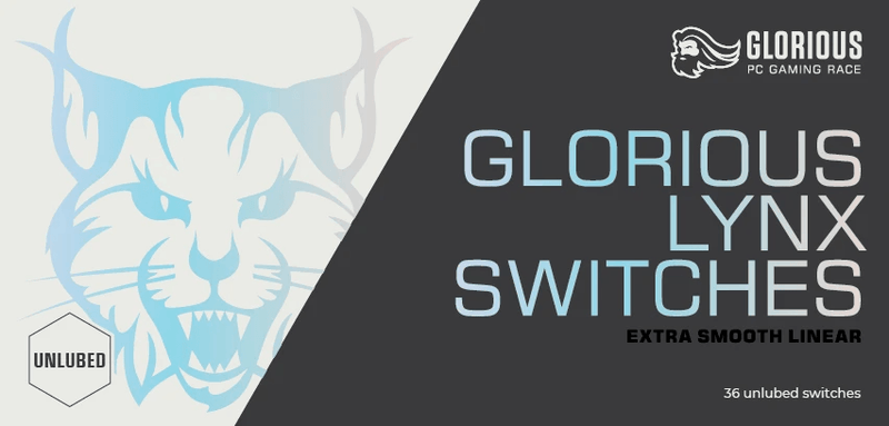 GLORIOUS LYNX MECHANICAL SWITCHES EXTRA SMOOTH LINEAR 36 UNLUBED SWITCHES - DataBlitz