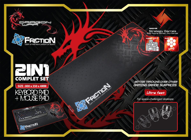 Elephant Dragon War Friction Keyboard Pad + Mouse Pad 2IN1 Speed Edition (GP-003) - DataBlitz