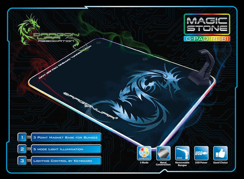 Elephant Dragonwar Gaming Metal Lighting Mouse Mat (GP-007) - DataBlitz