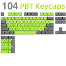 104 Doubleshot OEM PBT Keycaps (Grayish Green) - DataBlitz