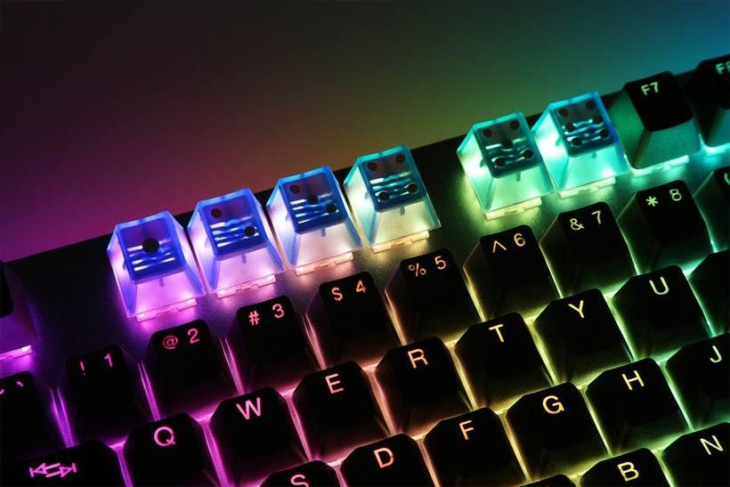 TAIHAO DOUBLE SHOT ABS-CUBIC NOVELTY BACKLIT KEYCAPS SET FOR CHERRY MX SWITCH (6-KEYS) (GREEN) (T01GN101) - DataBlitz