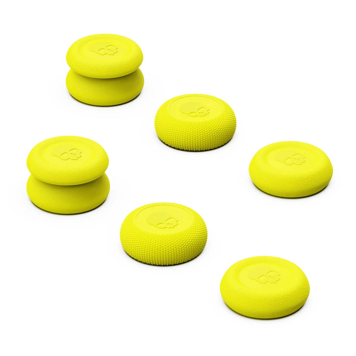 SKULL & CO. NSW THUMB GRIP FOR SWITCH PRO/PS4/PS5 CONTROLLER (CYBERPUNK YELLOW) (SET OF 6) - DataBlitz