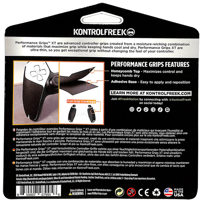 Kontrolfreek Grips XT For PS5 (Black) - DataBlitz