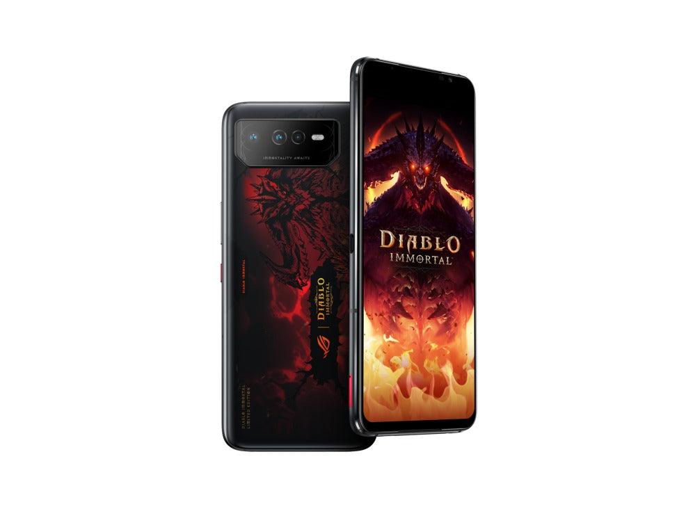 ASUS ROG Phone 6 Diablo Immortal Edition 16GB + 512GB Android 12 6.78-Inch Hellfire Red IPX4 Mobile Gaming (Phantom Black) (AI2201-C-6B091WW) - DataBlitz