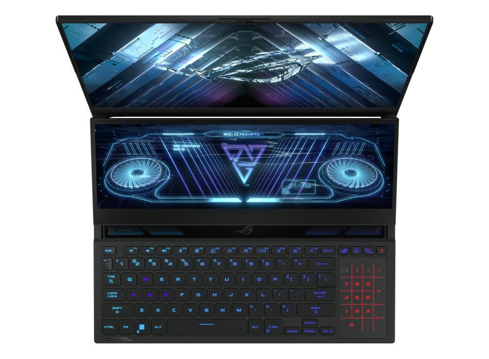 ASUS ROG Zephyrus Duo 16 (2022) GX650RW-LO113WS Gaming Laptop | 16" QHD+ | Ryzen 9 6900HX | 32GB RAM DDR5 | 1TB M.2 SSD | RTX 3070 Ti | Windows 11 Home | ROG Backpack | Delta Headset | Chakram Mouse | Type-C AC Adapter - DataBlitz