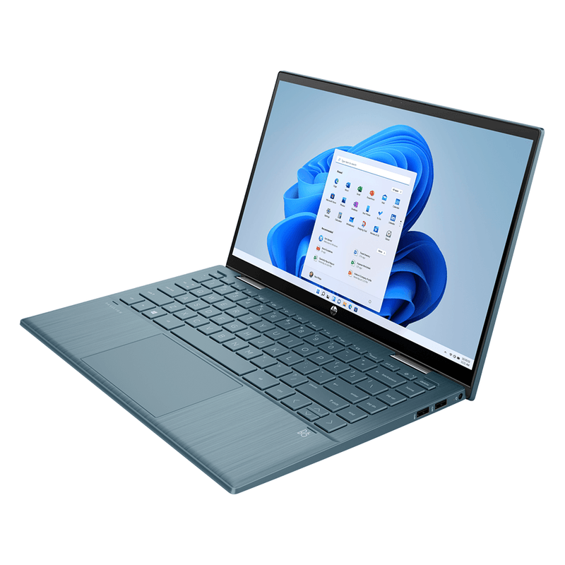 HP PAVILION X360 CONVERTIBLE 14-DY0193TU LAPTOP (SPRUCE BLUE) | 14" FHD | i3-1125G4 | 8GB DDR4 | 512GB SSD | INTEL UHD | WIN11 + MS OFFICE HOME & STUDENT HP PRELUDE 15.6" TOPLOAD BAG - DataBlitz