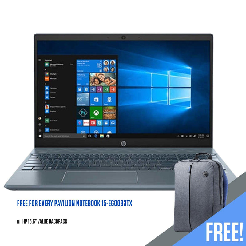 HP PAVILION NOTEBOOK 15-EG0083TX 15.6" (FOG BLUE) + HP 15.6" VALUE BACKPACK - DataBlitz