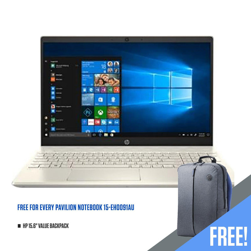 HP PAVILION NOTEBOOK 15-EH0091AU 15.6" (WARM GOLD)+ HP 15.6" VALUE BACKPACK - DataBlitz