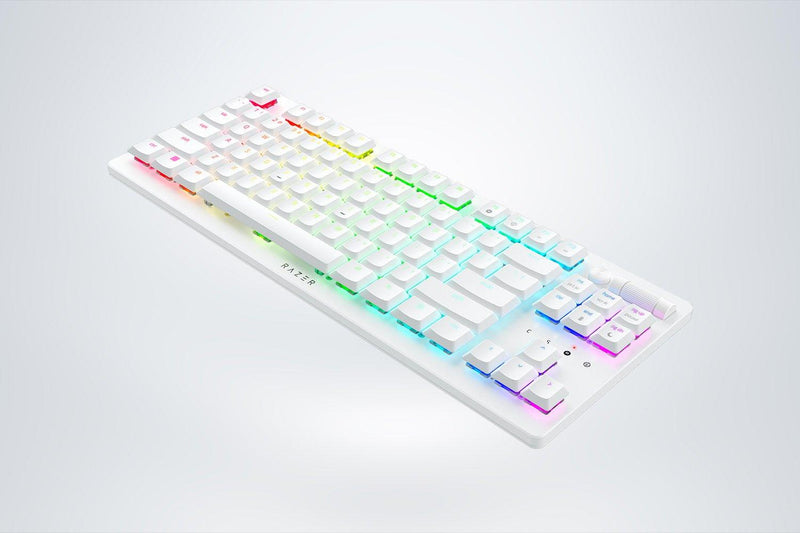 Razer Deathstalker V2 PRO Tenkeyless Wireless Low-Profile Optical Gaming Keyboard (White Edition) (Red Switches) - DataBlitz