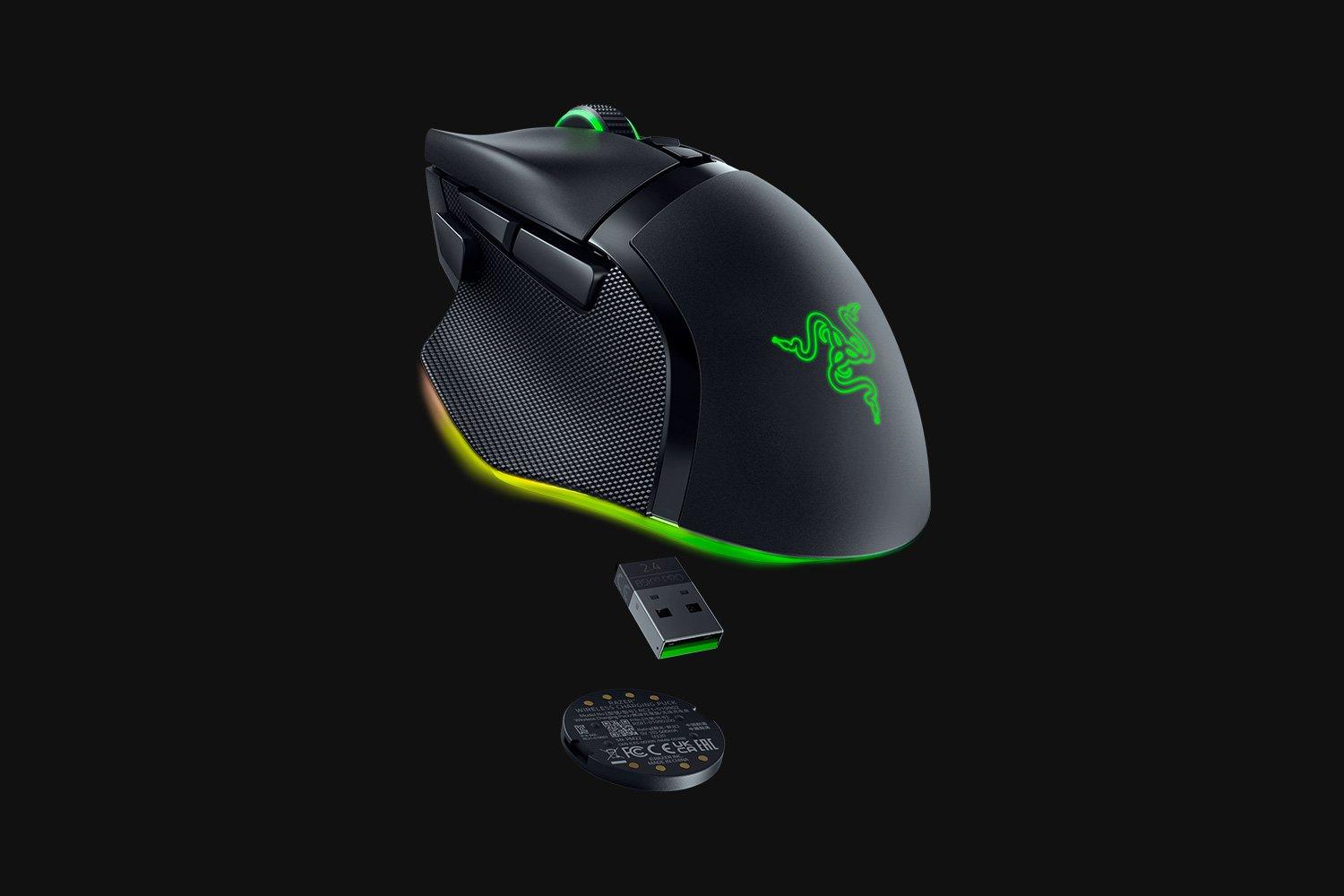 Razer Mouse Dock Pro Wireless Mouse Charging Dock With Integrated 4K Hz Transceiver + Razer Wireless Charging Puck Bundle - DataBlitz