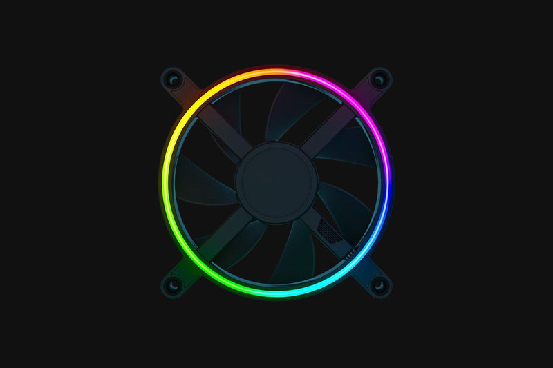 Razer Kunai Chroma 120MM LED  PWM ARGB Hydraulic Performance Fan (3 Fans) - DataBlitz