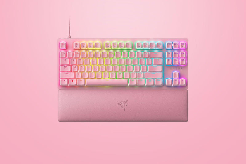Razer Huntsman V2 Tenkeyless Optical Gaming Keyboard (Quartz Edition) (Red Switches) - DataBlitz