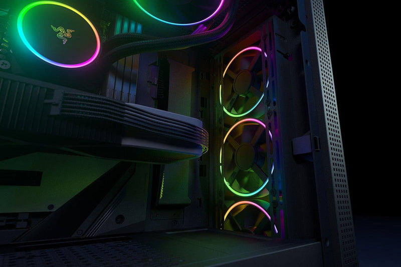 Razer Kunai Chroma 120MM LED  PWM ARGB Hydraulic Performance Fan (3 Fans) - DataBlitz