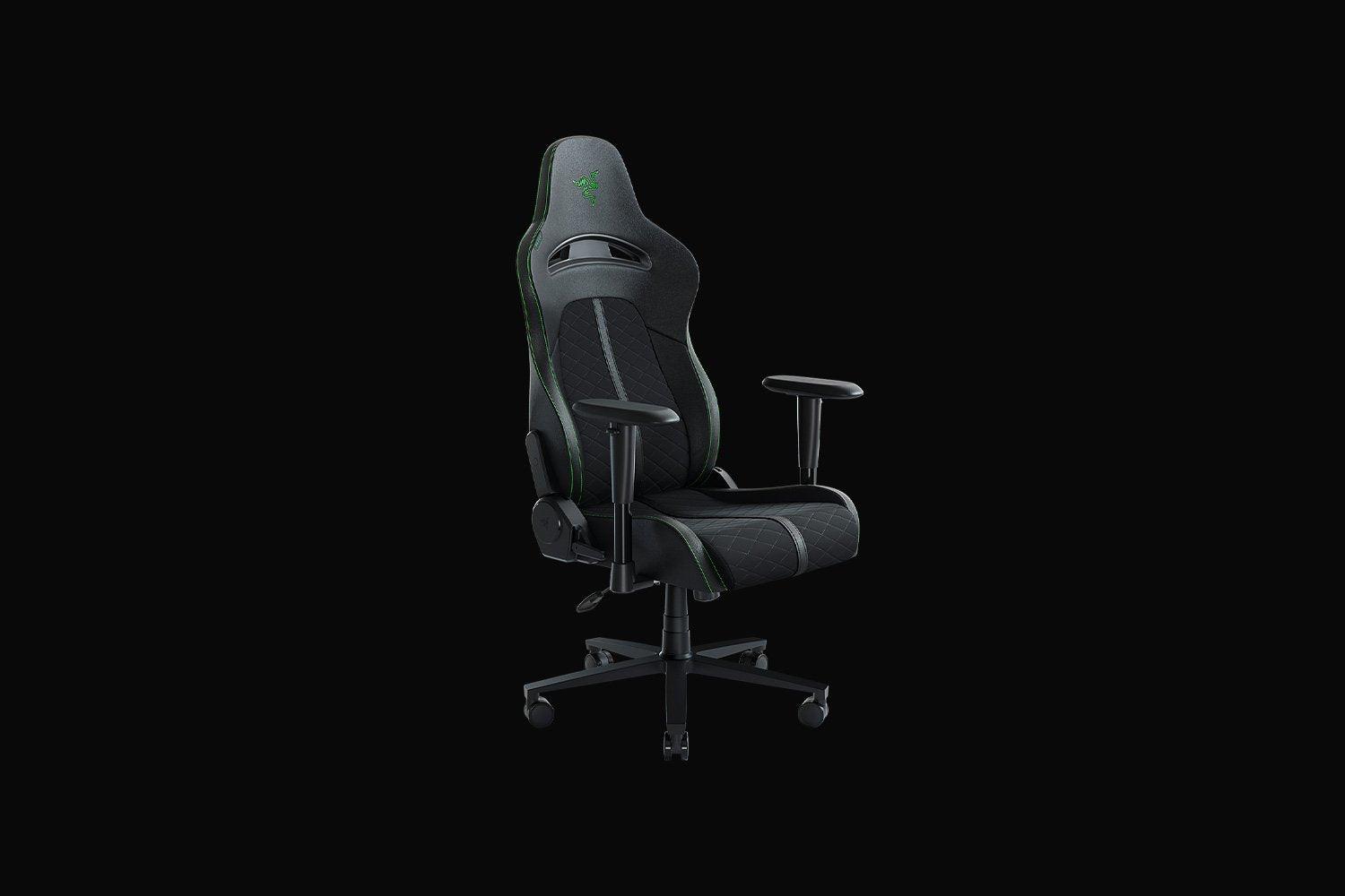 RAZER ENKI X ESSENTIAL GAMING CHAIR FOR ALL DAY COMFORT (BLACK/GREEN) - DataBlitz